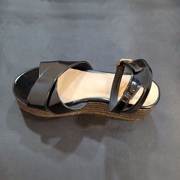 BKS CRISS-CROSS ESPADRILLE WEDGE PLATFORM SANDAL - Picture 1 of 15